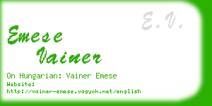 emese vainer business card